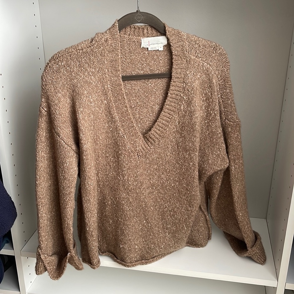 anthropologie v neck sweater